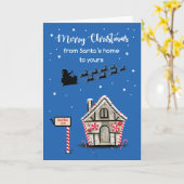 Van het huis van de kerstman tot uw vrolijke kerst kaart (Gele Bloem)