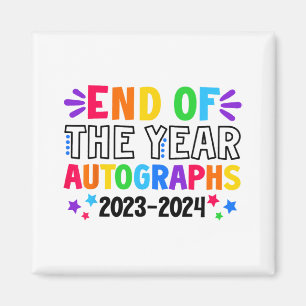 Van het jaar handtekeningen 2023-2024 Laatste dag Magneet
