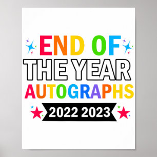 Van het jaar Handtekeningen 2023 2024 Laatste dag Poster
