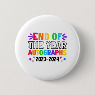 Van het jaar handtekeningen 2023-2024 Laatste dag Ronde Button 5,7 Cm