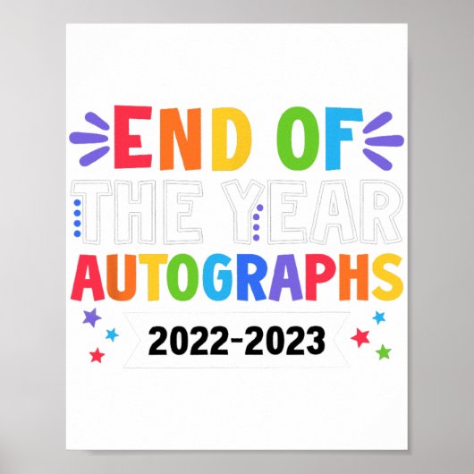 van het jaar handtekeningen 2023 leraar laatste da poster (Voorkant)