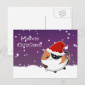 Van het Kerstmiscalico van Kawaii het katkat Feestdagenkaart (Voorkant / Achterkant)