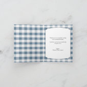 Van het land van de Metselaar van de Kruik de Blue Bedankkaart (Binnen)