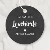 Van het Lovebirds Label, Bird Seed Gift Label, Bedankjes Labels (Voorkant)