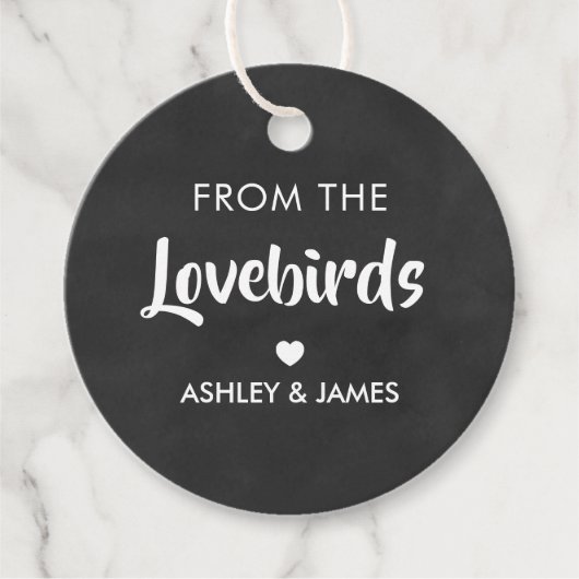 Van het Lovebirds Label, Bird Seed Gift Label, Bedankjes Labels (Voorkant)