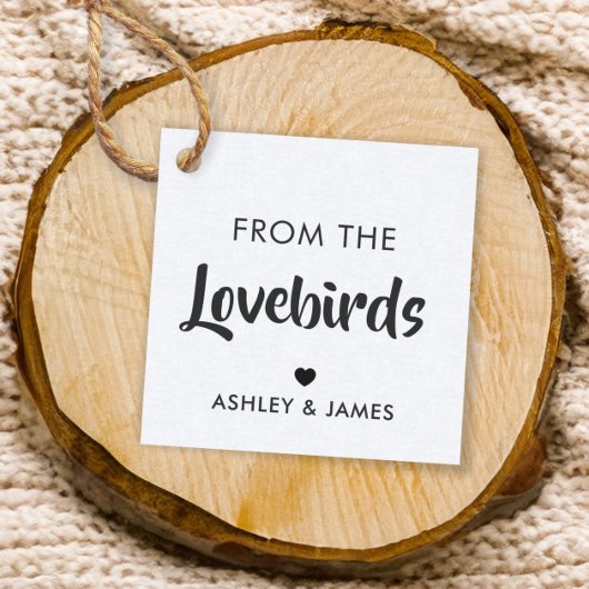 Van het Lovebirds Label, Bird Seed Gift Label, Kra Bedankjes Labels