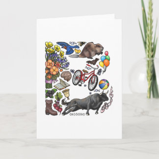 Van het monogram "B" de notakaart Notitiekaartje