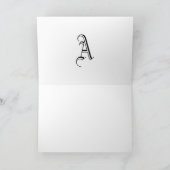 Van het monogram de "A" Kaart _Customizable_Black (Binnen)