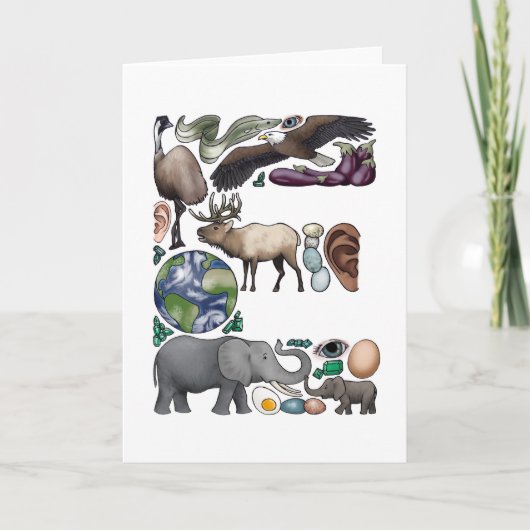 Van het monogram "E" de notakaart Notitiekaartje (Voorkant)