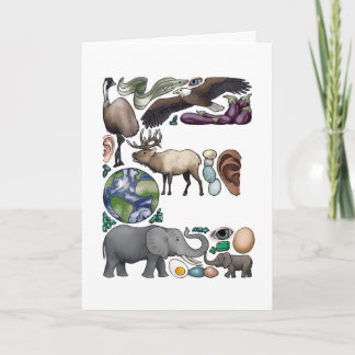 Van het monogram "E" de notakaart Notitiekaartje