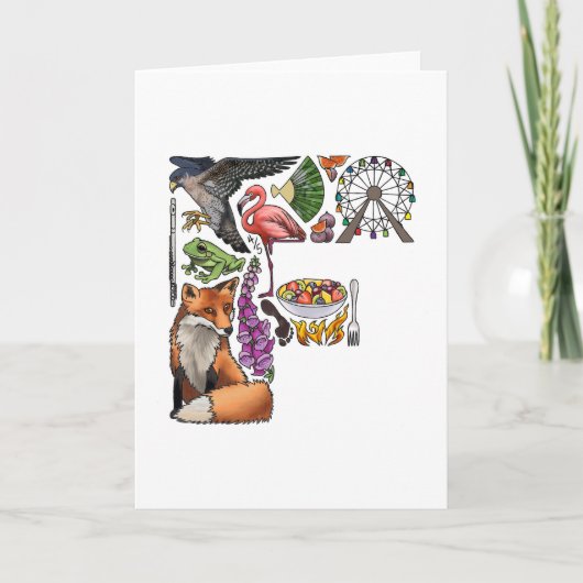 Van het monogram "F" de notakaart Notitiekaartje (Voorkant)