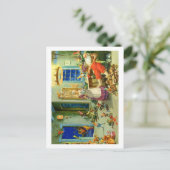 Van het Naar huis terug:keren van de Kerstman voor Feestdagenkaart (Staand voorkant)