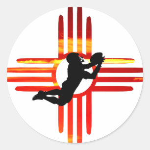 Van het nm- Football Ronde Sticker