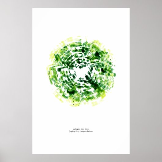 Van het Personeel: Allegro con brio (kleur) Poster (Voorkant)