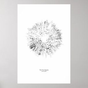 Van het personeel: De vier seizoenen (zwart) Poster