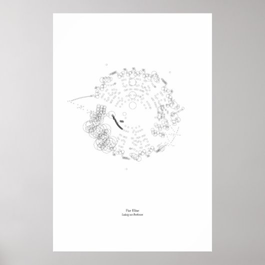 Van het personeel: Für Elise (zwart) Poster (Voorkant)