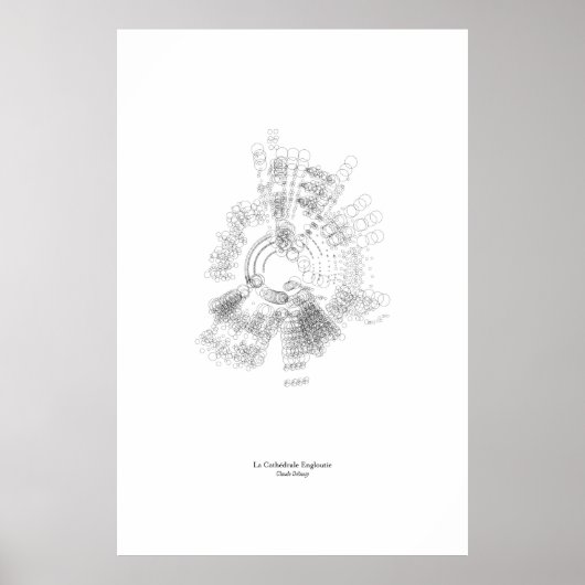 Van het personeel: La Cathédrale Engloutie (zwart) Poster (Voorkant)