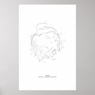 Van het personeel: Prélude, Cello Suite #1 in G Ma Poster