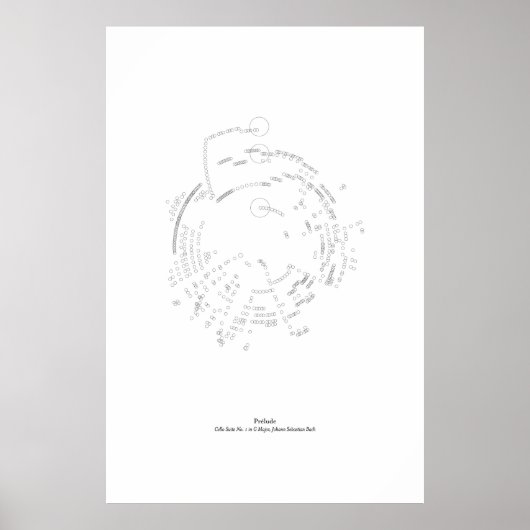 Van het personeel: Prélude, Cello Suite #1 in G Ma Poster (Voorkant)