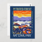  van het Petrified Forest National Park Briefkaart (Voorkant / Achterkant)