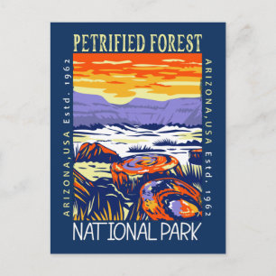  van het Petrified Forest National Park Briefkaart