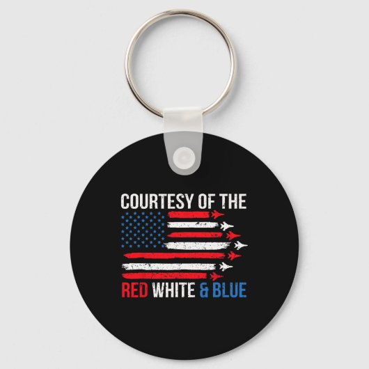 van het rood wit en blauw 4 juli sleutelhanger (Voorkant)