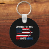 van het rood wit en blauw 4 juli sleutelhanger (Voorkant)