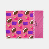 Van het roomijskegels van de naam roze de fleece deken (Voorkant (Horizontaal))