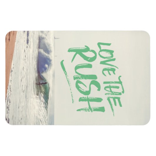 Van het Rush Dry Brush Typografie-fotosjabloon hou Magneet (Horizontaal)