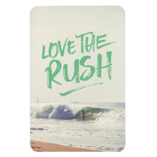 Van het Rush Dry Brush Typografie-fotosjabloon hou Magneet