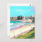 Van het strandCronulla van Sydney digitale de Briefkaart (Voorkant / Achterkant)