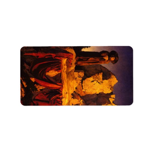 Van het verhaal van Sneeuwwitje, 1912 van Parrish Etiket (Voorkant)