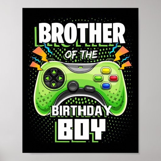 Van het verjaardagsfeestje Video Game Verjaardag 8 Poster (Voorkant)
