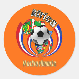 van het Voetbal Oranje Ronde Sticker