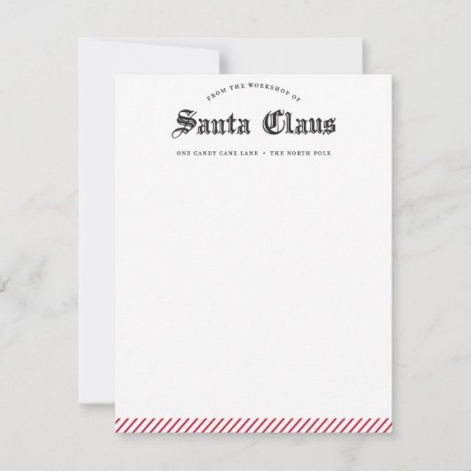 Van het werk van Santa Claus briefpapier, kaart Notitiekaartje (Voorkant)