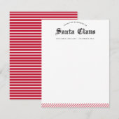 Van het werk van Santa Claus briefpapier, kaart Notitiekaartje (Voorkant / Achterkant)
