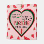 Van het Zaad tot het Zaad zal Palestina vrij zijn! Keramisch Ornament (Links)