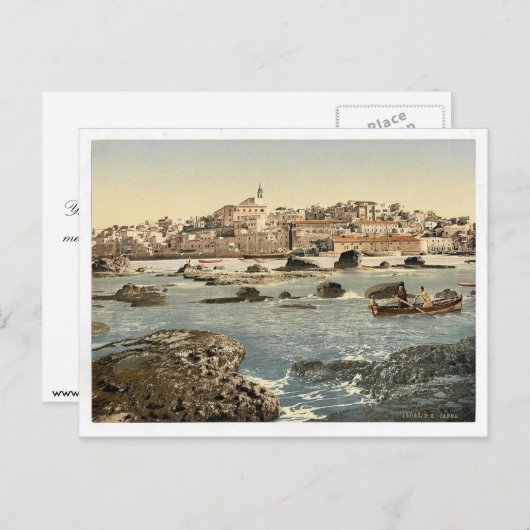 Van het zee, Jaffa, Heilig Land (d.w.z. Israël), k Briefkaart (Voorkant / Achterkant)