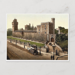 Van het zuidoosten, Cardiff Castle, Wales zeldzame Briefkaart