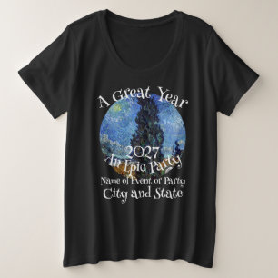 Van HG FV LF Gogh Schedel Feest Diner Vakantie Rei Grote Maat T-shirt