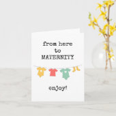 Van hier naar het moederschap, Happy Maternity Lea Kaart (Gele Bloem)