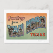 Van Horn, Texas - Grote letterscènes Briefkaart (Voorkant)