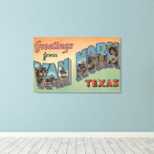 Van Horn, Texas - Grote letterscènes Canvas Afdruk (Insitu (Houten vloer))