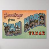 Van Horn, Texas - Grote letterscènes Poster (Voorkant)