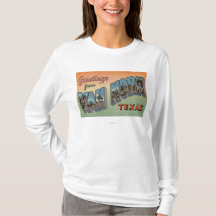 Van Horn, Texas - Grote letterscènes T-shirt