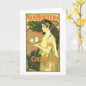 Van Houten's Cacao en Chocolade 1899 Kaart (Gele Bloem)