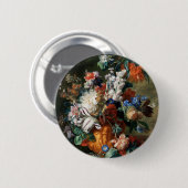 Van Huysum's Bouquet of Flowers Ronde Button 5,7 Cm (Voorkant /achterkant)