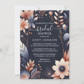 van Hydrangea Metallic Pure Navy Blue Vrijgezellen Kaart (Voorkant)