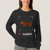 Van I Love Dachshund T-shirt (Voorkant)