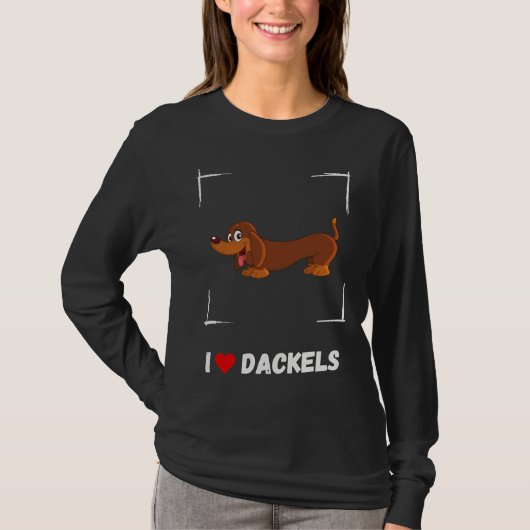 Van I Love Dachshund T-shirt (Voorkant)